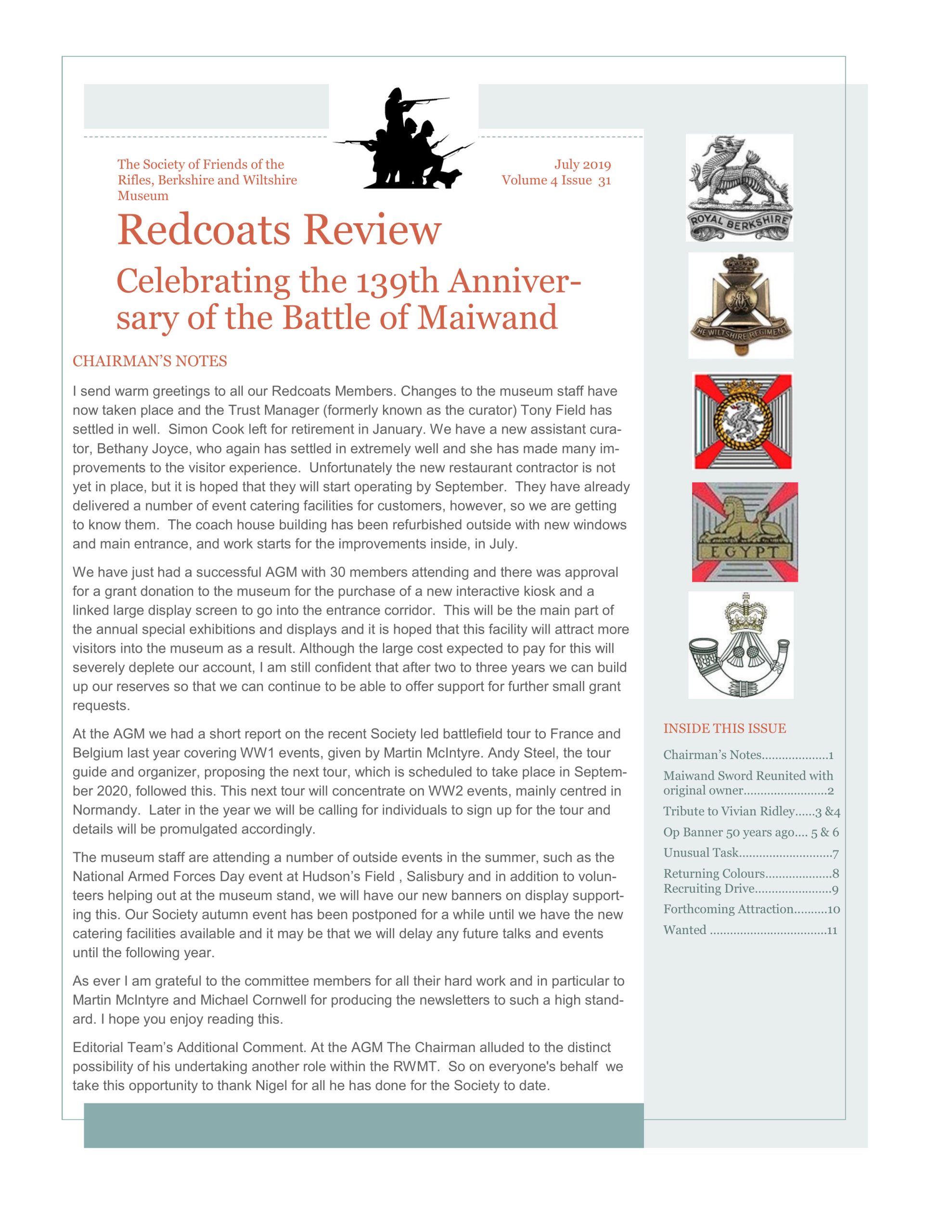 Redcoats Review July 2019